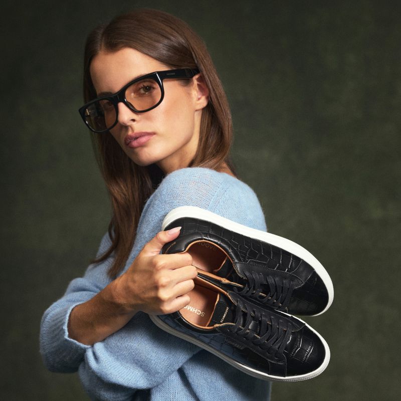 SPARKLE SNEAKER W - KROCO/NAPPA - BLACK